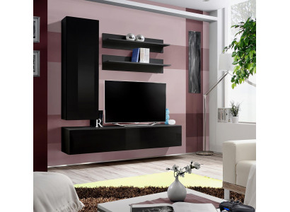 Luxury Modern Wall unit Lowboard wall cabinet Living room wooden furniture 4 pieces. new