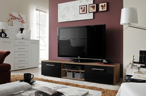 TV stand TV cabinet Lowboard Wall unit Living room furniture Sideboard Wood Modern Design