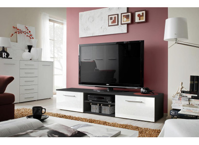 Black TV stand Living room furniture Sideboard Chest of drawers Shelves Modern Design
