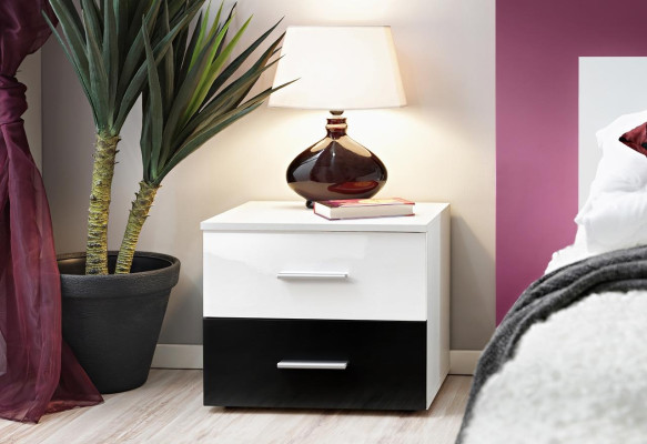 Bedroom White Bedside table Luxury Furnishings Wood Designer Furniture new