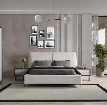 Luxurious Bedroom Set Designer Double bed 2x Bedside tables Stylish