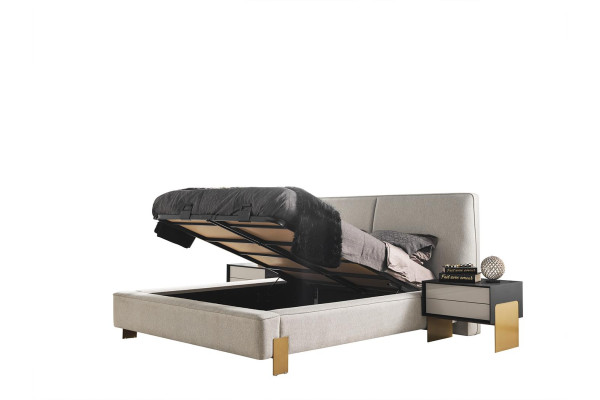 Luxurious Bedroom Set Designer Double bed 2x Bedside tables Stylish