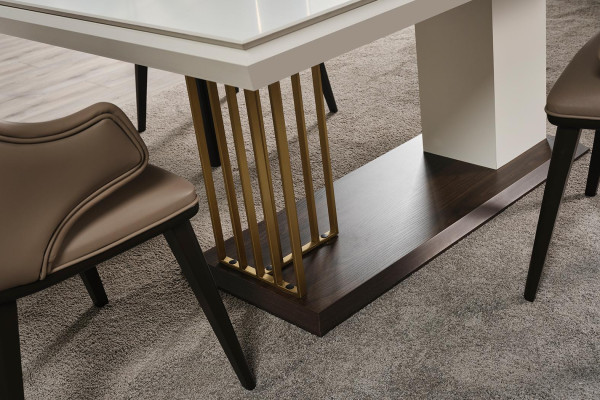Dining room Furniture Designer Dining table 4x Chairs Complete e Suite 5-piece set