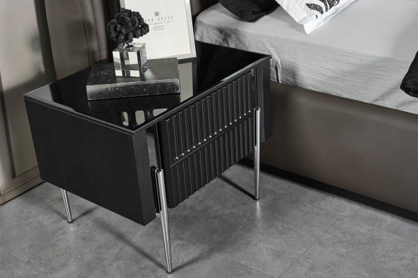 Designer Bedroom Furniture Luxury Double bed 2x Bedside tables Noble Beds
