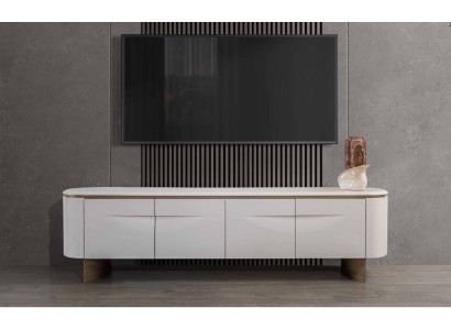 TV stand stylish TV cabinet lowboard wall unit sideboard white wood modern design
