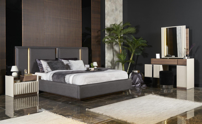 Complete Bedroom Furniture Set Bed 2x Bedside table Dressing table Mirror 8pcs new