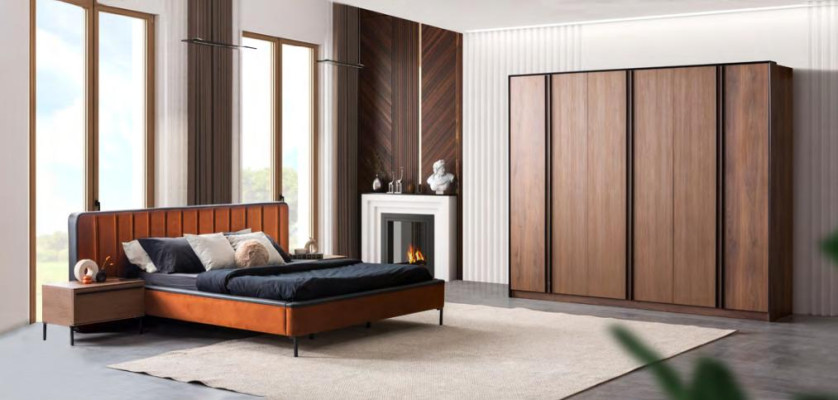 Bedroom Complete's Bed 2x Bedside tables Wardrobe Chest of drawers Mirror