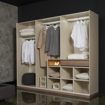 Modern Wardrobe Luxury Wardrobe Wood Bedroom Furniture Design White new