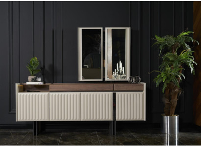 Luxury Moder design Chest of drawers with Mirror Modern Sideboard Dining room Furniture Wood new