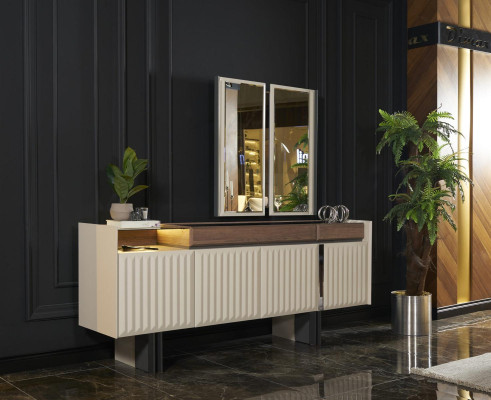 Luxury Moder design Chest of drawers with Mirror Modern Sideboard Dining room Furniture Wood new