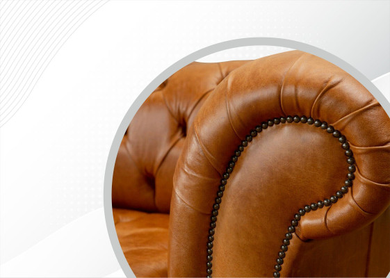Chesterfield 3 Seater Couches Nut Brown Modern Design Leather Sofa Creative Furniture