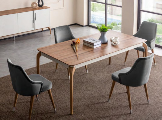 Luxury Dining table Dining room table Dining corner Table Dining room Modern Wood Brown