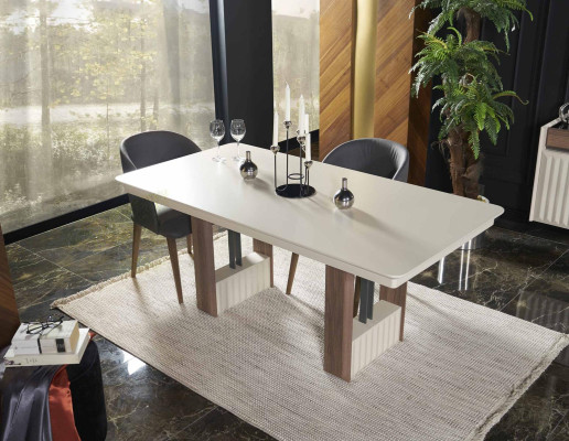 Modern Beige Luxury Dining table Kitchen table Rectangular Dining room table Table new