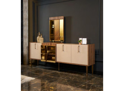 Dining room Chest of drawers Sideboard with Mirror Modern new Luxury Chests of drawers Wood Design