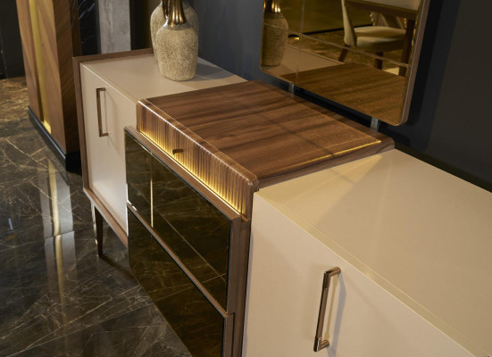Dining room Chest of drawers Sideboard with Mirror Modern new Luxury Chests of drawers Wood Design