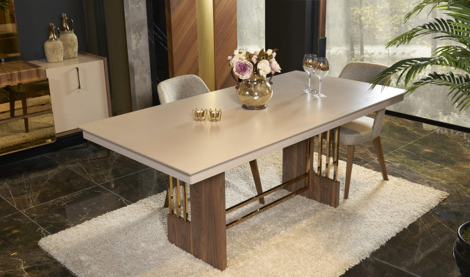 Modern Dining table Beige Table Dining room Living room Luxury Design Tables new
