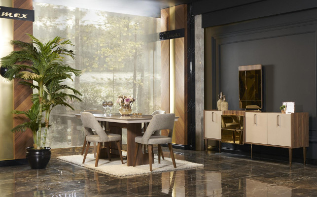 Modern Dining table Beige Table Dining room Living room Luxury Design Tables new