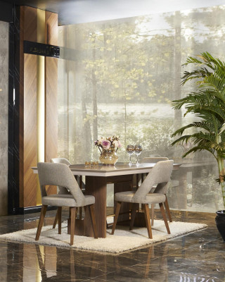 Dining room chair Gray Chair Modern Upholstery Dining room Wood Design Seat new Chairs