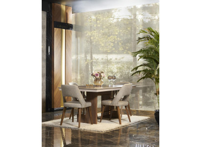 Dining room chair Gray Chair Modern Upholstery Dining room Wood Design Seat new Chairs