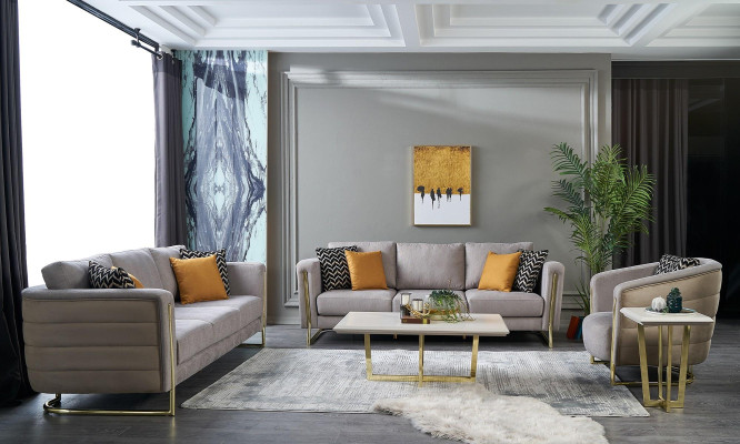 Couch set fabric sofa sofa set upholstered sofa gray modern set 3 pieces
