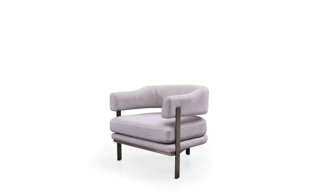 Armchair Single Seater Fabric Living room Modern Gray Upholstery Seater Seat