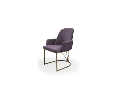 Kitchen chair Chair Dining room chair Recliner Modern Metal Fabric Purple