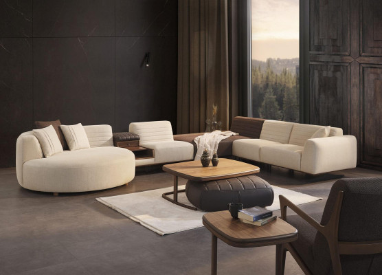 Luxury Sofa Couch U-shape Upholstery Furniture Living room Corner sofa Textile Furnishings