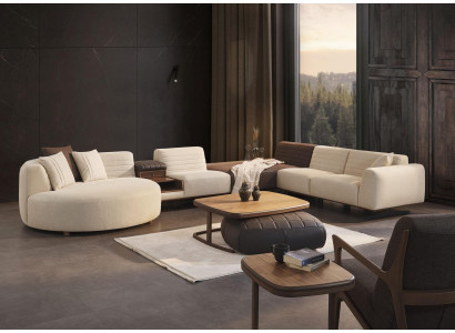 Luxury Sofa Couch U-shape Upholstery Furniture Living room Corner sofa Textile Furnishings