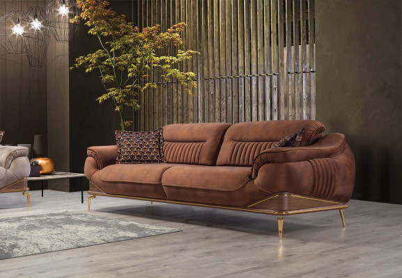 Living room set 2x three-seater sofa luxury armchair furnishings design couch