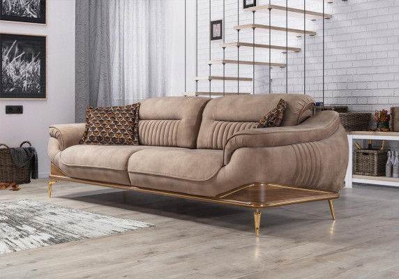 Living room set 2x three-seater sofa luxury armchair furnishings design couch