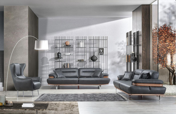 Designer Living room Set 3-piece Three-seater Sofa Furnishings Modern Armchair