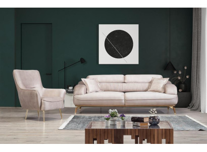 Living room Set Luxury Sofa Three Seater Furnishings Upholstery Furniture Armchair Textile