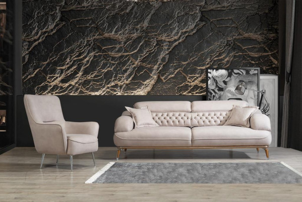 Living room Sofa Set Three Seater Chesterfield Modern Armchair new Design