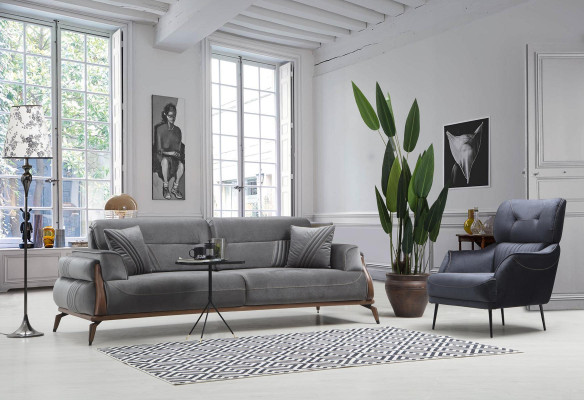Luxury Upholstered furniture Sofa Three Seater Armchair Living room Upholstered Sofas Designer