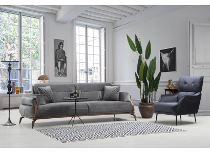Luxury Upholstered furniture Sofa Three Seater Armchair Living room Upholstered Sofas Designer
