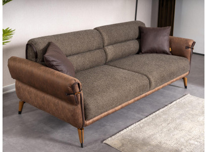 Brown Sofa Two-seater Living room Upholstered furniture Couch new Furnishings