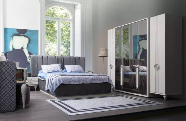 Complete 4-piece Bedroom Luxury Set Bed 2x Bedside tables Modern Furniture