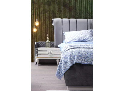 Luxury Bedroom Modern Complete 2x Bedside tables Double bed Design Furniture