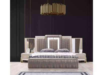 Bedroom Complete Bed 2x Bedside tables Luxury Set 3-piece Design Modern new