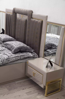 Bedroom Complete Bed 2x Bedside tables Luxury Set 3-piece Design Modern new