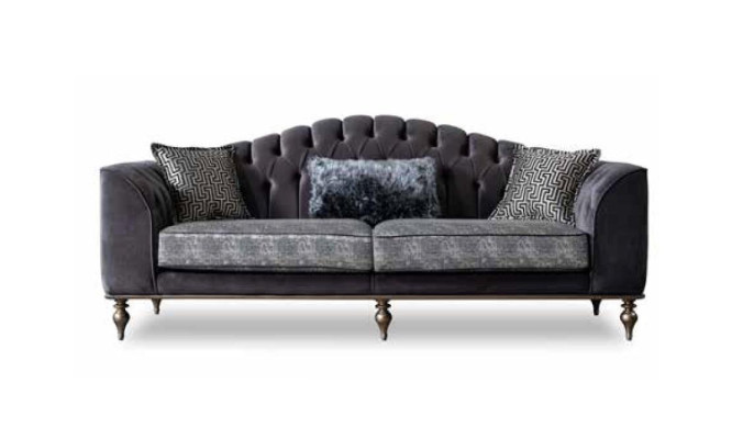 Chesterfield seating set three-seater armchair designer living room furniture