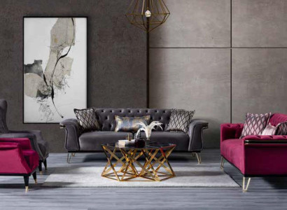 Three Seater Sofa Luxury Modern Couch Designer Living room Upholstered furniture