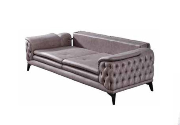 Luxury furniture Brauner Living room Two-seater Textile and Leather Sofas Modern