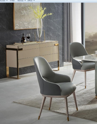 Design Set 6x Chair Armchair Upholstery Chairs Gastro Dining room Leather new Armchair