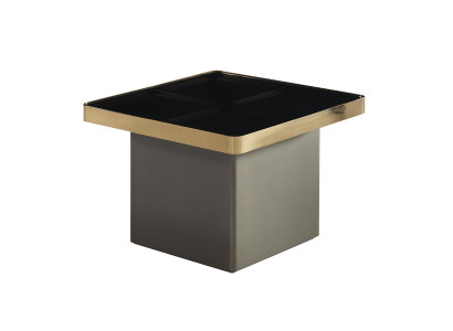 Side table Black Living room Wood Glass new Modern Design Furniture Luxury Table