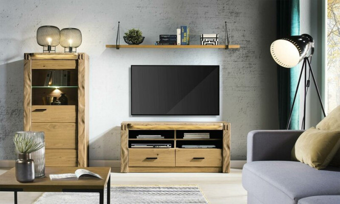Living Wall Living room Display case Chest of drawers Shelf 3pcs. Set of shelves cabinets