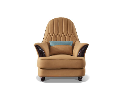 Armchair Design Couch Sofa Seater Luxury Brown new Relax Leather Lounge Club Upholstery