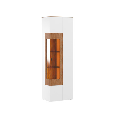 Display case Glass Wardrobe Living room showcase 1 trg. Showcase tall cabinet modern