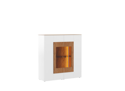 Display case Glass Wardrobe Living room shop window 1 door. Showcase tall cabinet sideboard