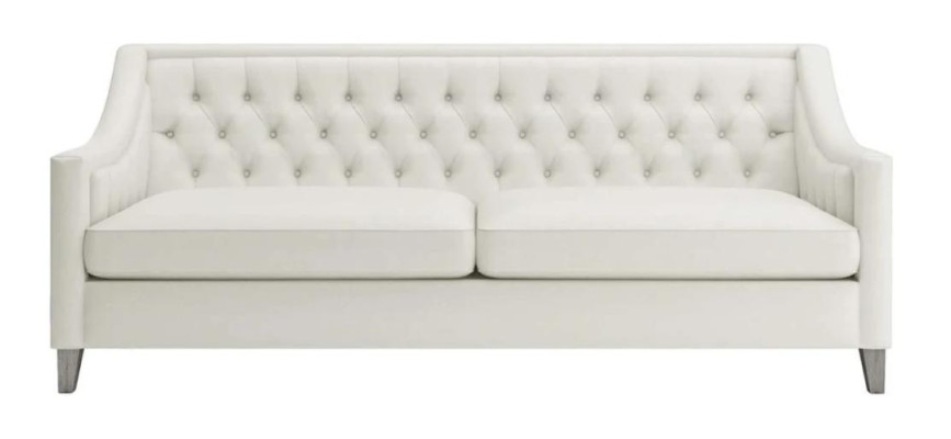 White Three Seater Chesterfield Modern Design Couch Textile Sofa new Original Furniture